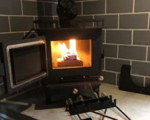 Cubic Mini wood stove review winter skoolie