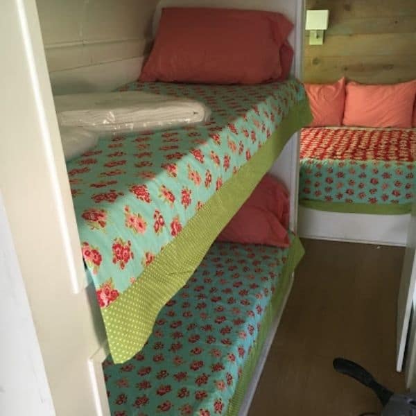 school bus conversion bunk beds